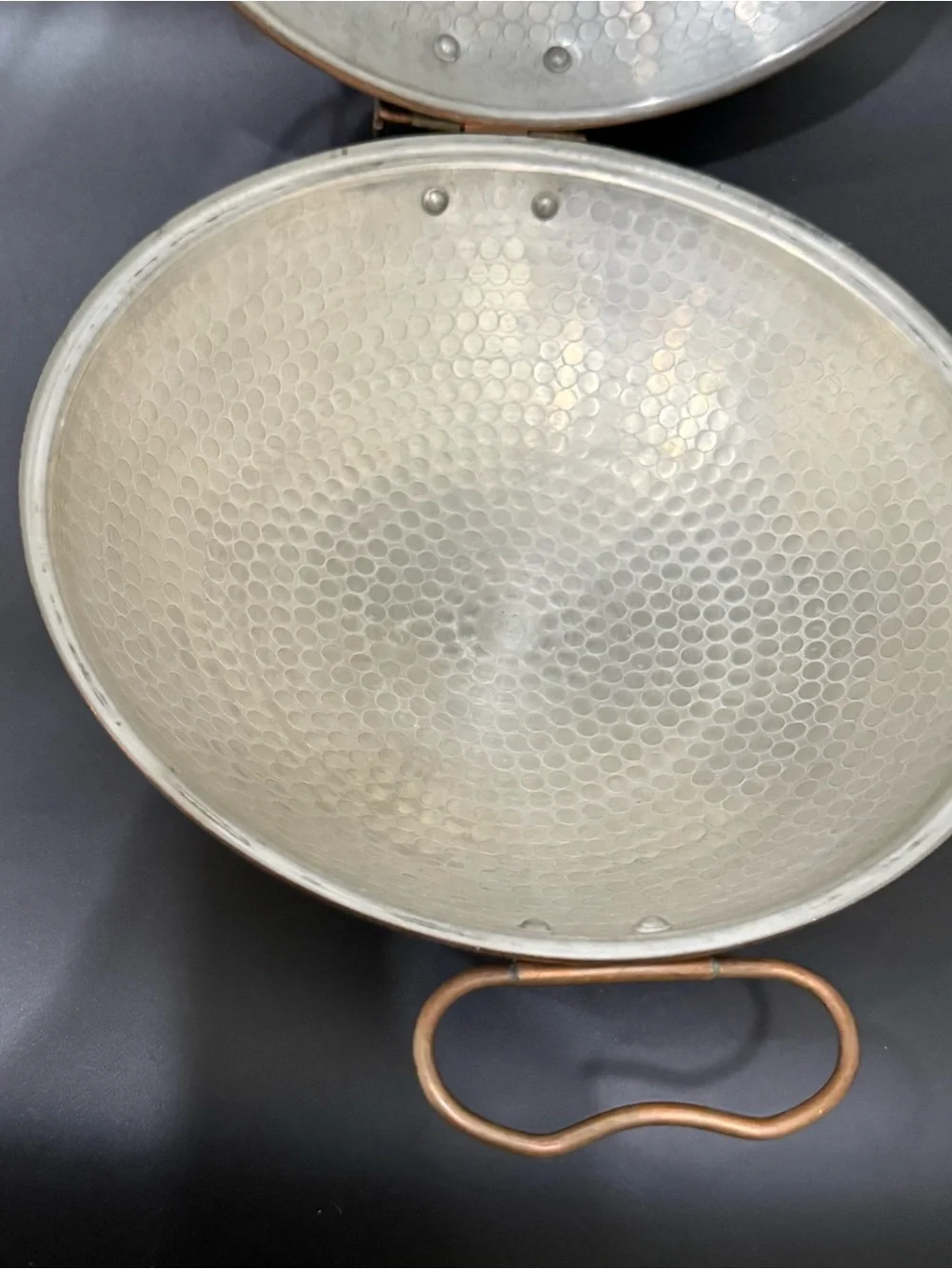 Vintage Portuguese Cataplana Hammered 10” Copper Cooking Vessel Steaming Pot